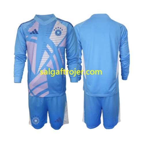 Tyskland Fodboldtrøjer Målmand Børn 4. sæt 2024/25 Langærmet Tyskland Fodboldtrøjer Målmand Børn 4. sæt 2024/25 Langærmet